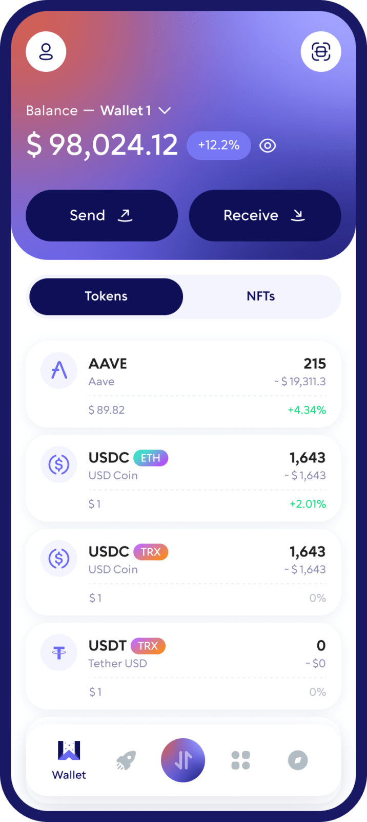 AAVE crypto wallet - Walletverse