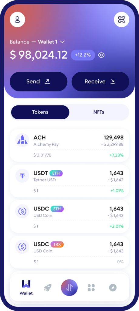 Alchemy Pay (ACH) Cryptocurrency Wallet Walletverse