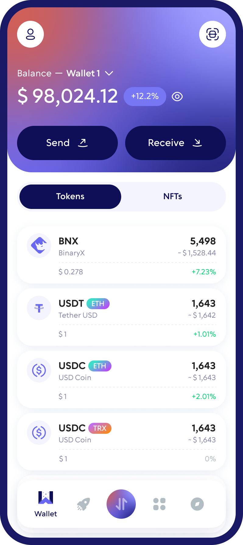 BinaryX (BNX) Crypto Wallet Walletverse