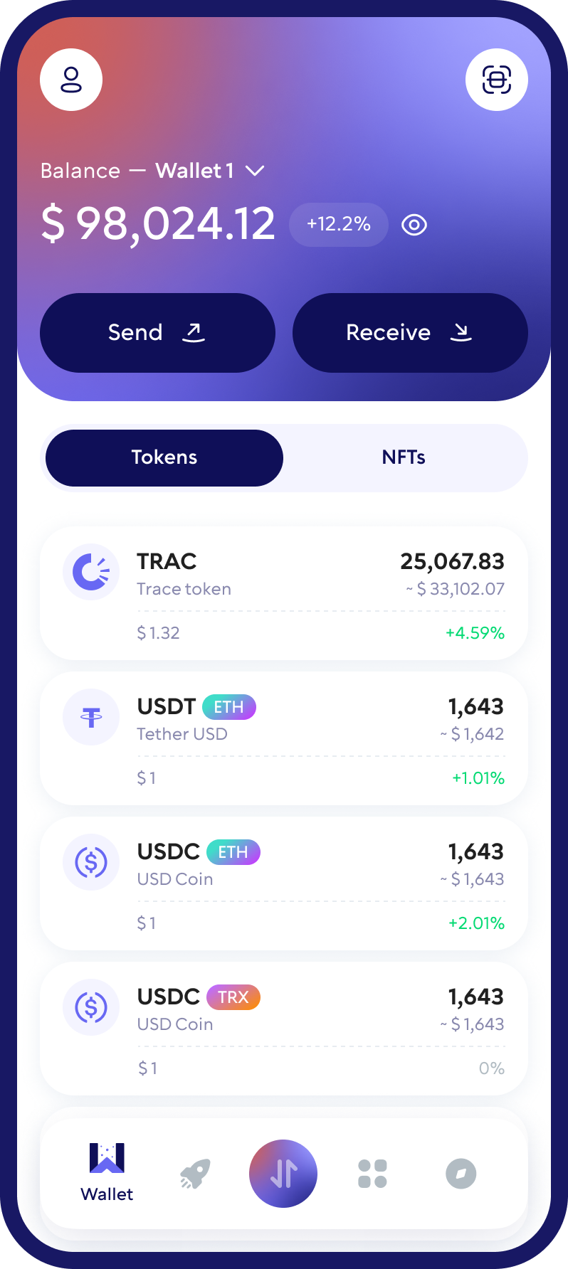 Trace Token (TRAC) Cryptocurrency Wallet Walletverse