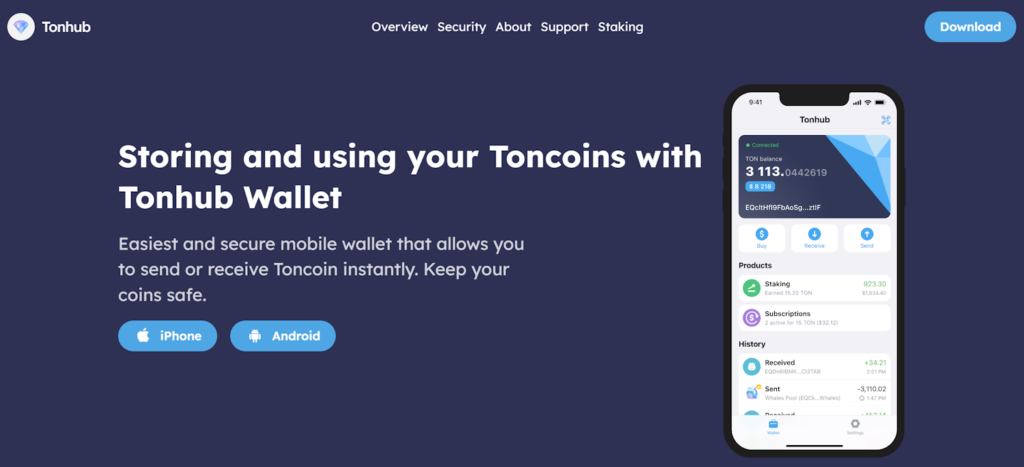 Tonhub website screenshot